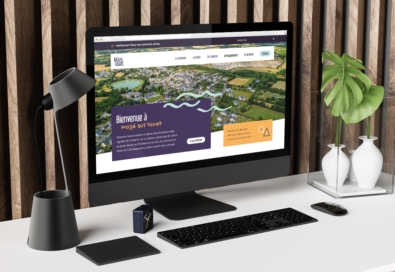 Page d'accueil du site web de la commune de Mozé-sur-Louet