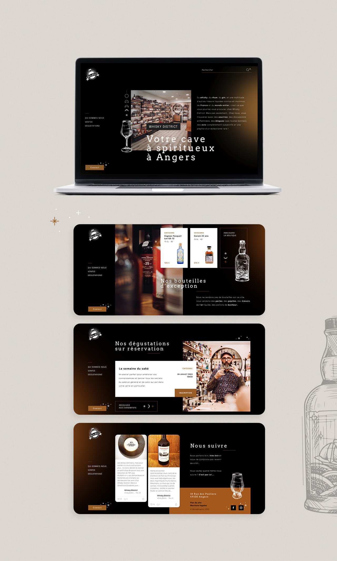 Présentation du site web Whisky District