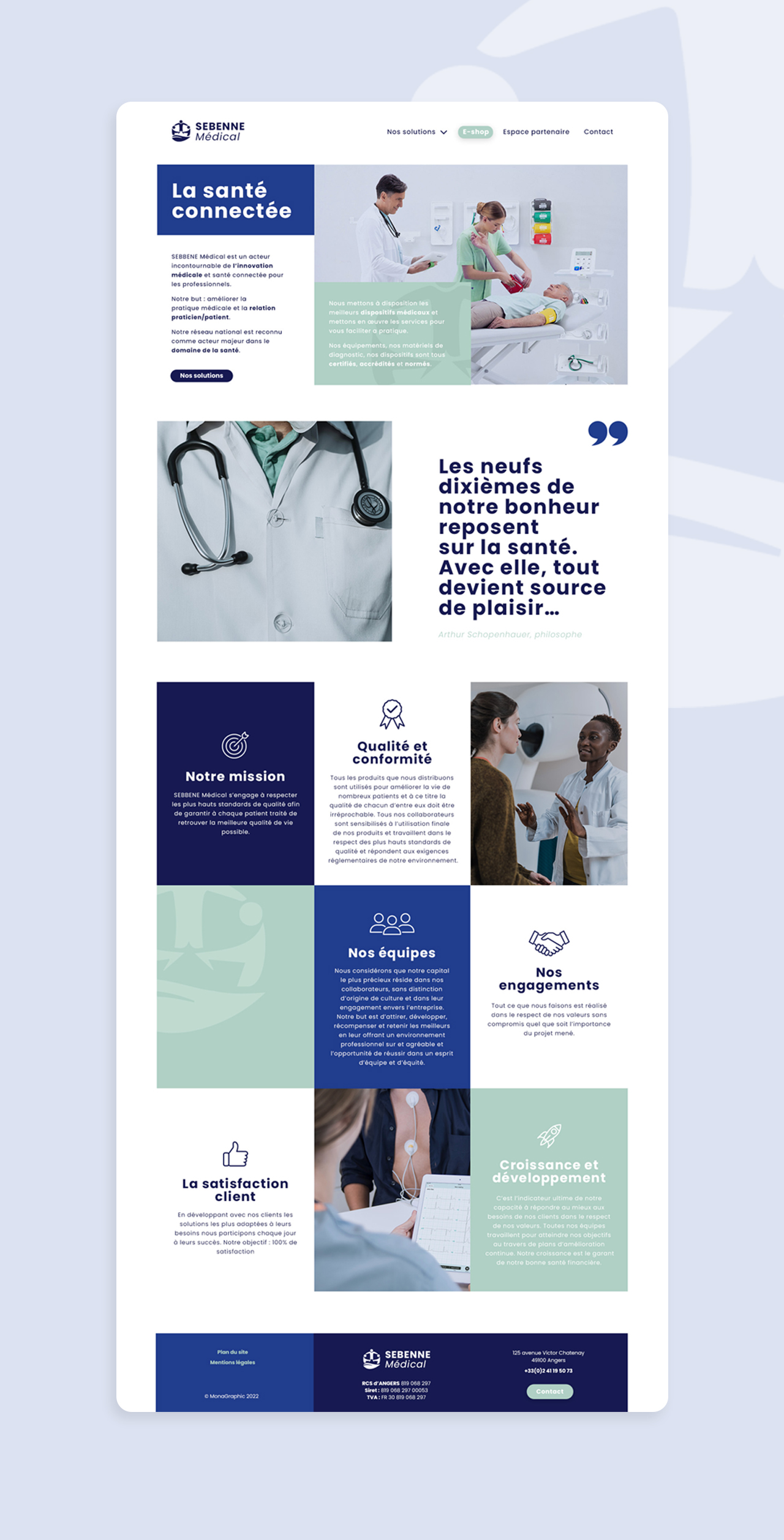 Présentation du site web SEBBENE Médical