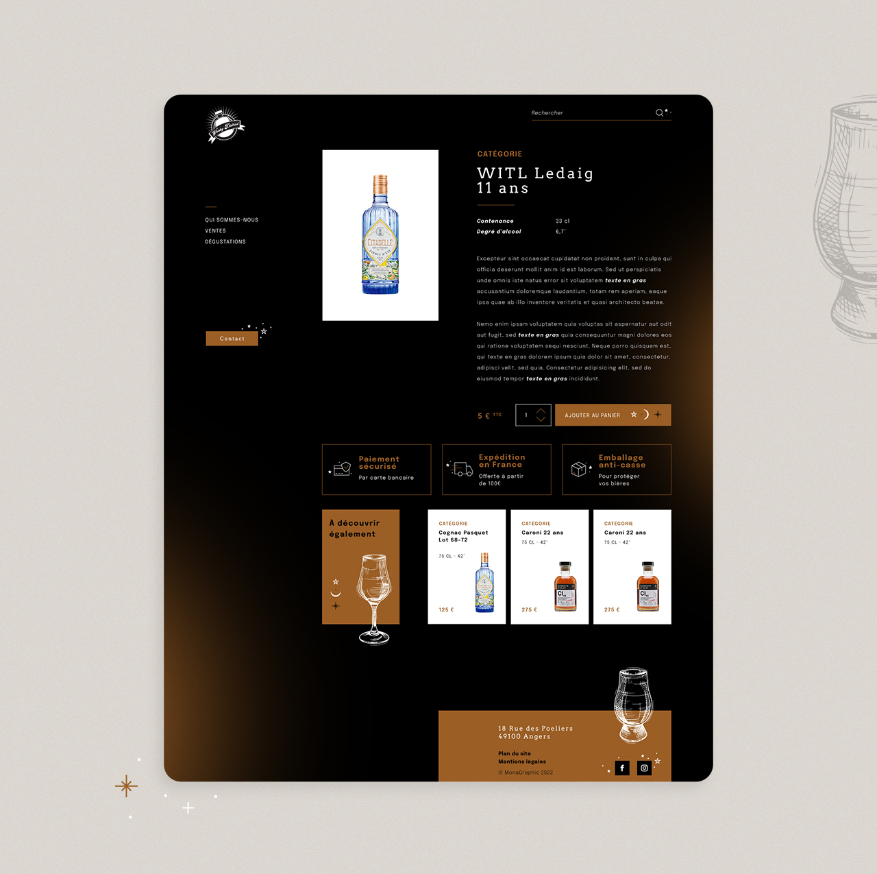 Page produit Whisky District